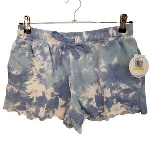 Pink Rose Elastic Drawstring Waist Walking Shorts Side Pockets